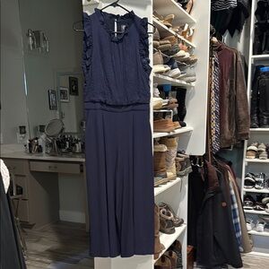 Vince Camuto Blue Jumpsuit with Elastic Waist